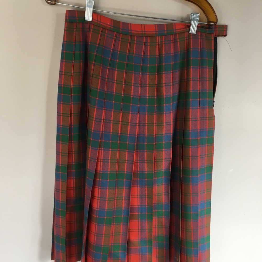 Tartan skirt, made in Scotland